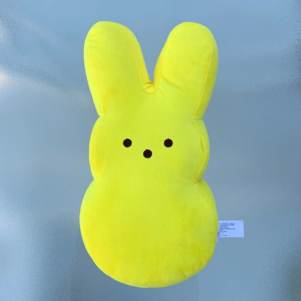Yellow Peeps Easter Bunny 16” Plush Toy / Decorative Throw Pillow